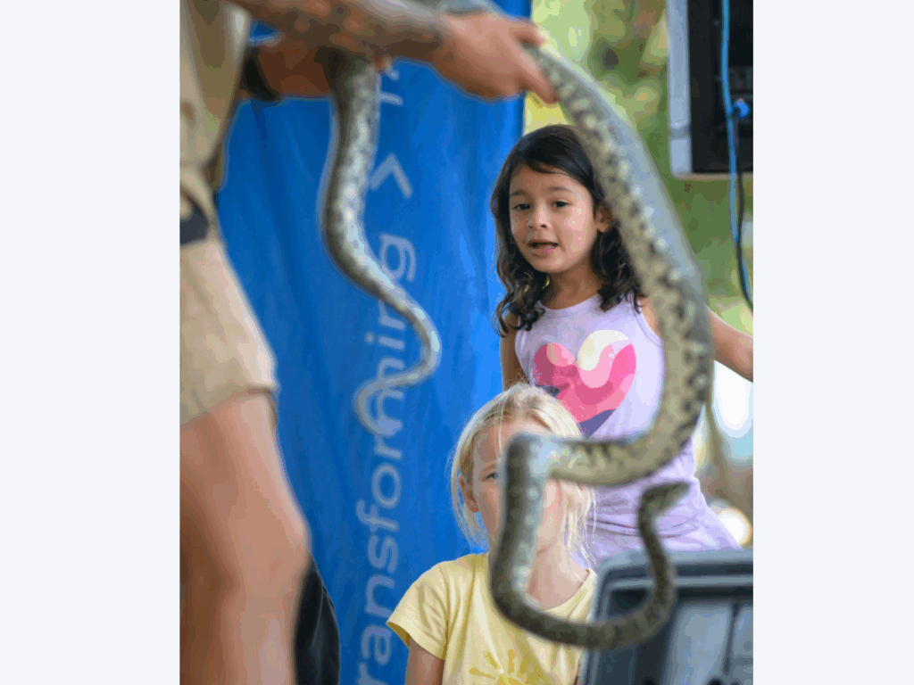 Last year at the Our Kids Day Out, there were close encounters with the slithery kind!