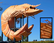 The Big Prawn lost a feeler in the strong winds brought by Cyclone Alfred in March.