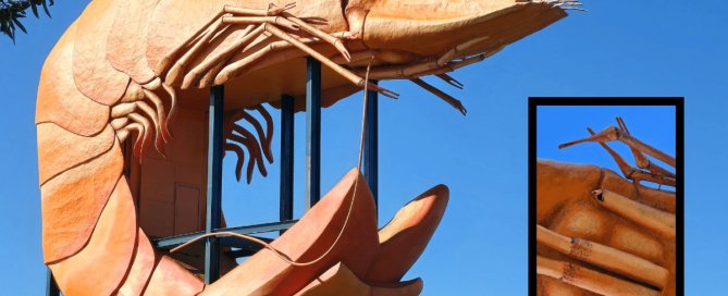 The Big Prawn lost a feeler in the strong winds brought by Cyclone Alfred in March.