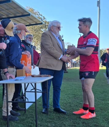 Joe Grindle is awarded Best and Fairest